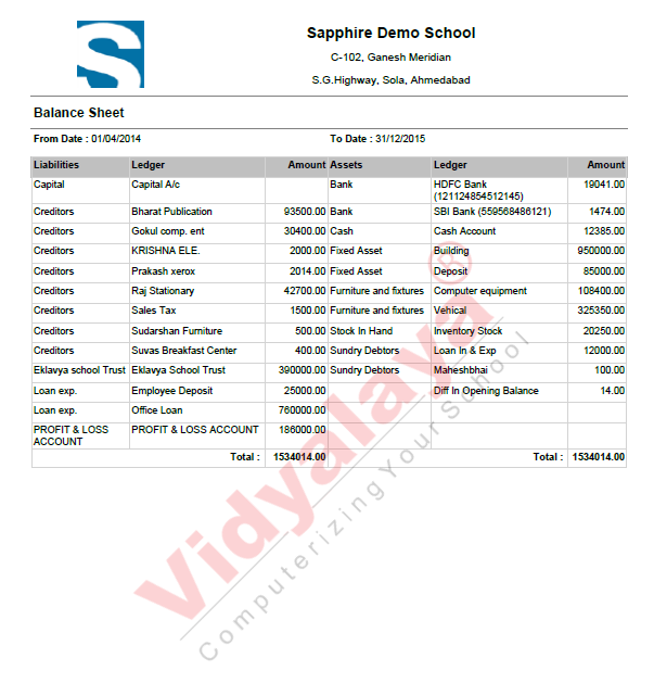 Vidyalaya-Report