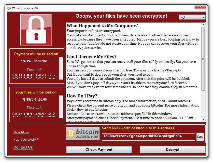 alert...! from wannacry ransomware