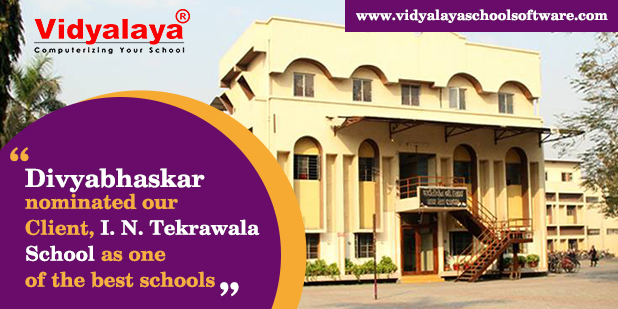 Divyabhaskar nominated our Client, I. N. Tekrawala School as one of the best schools
