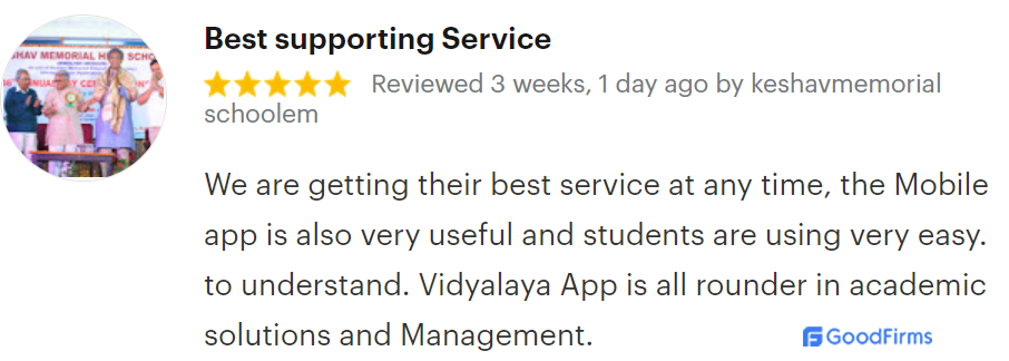 Vidyalaya Best School Management System Review
